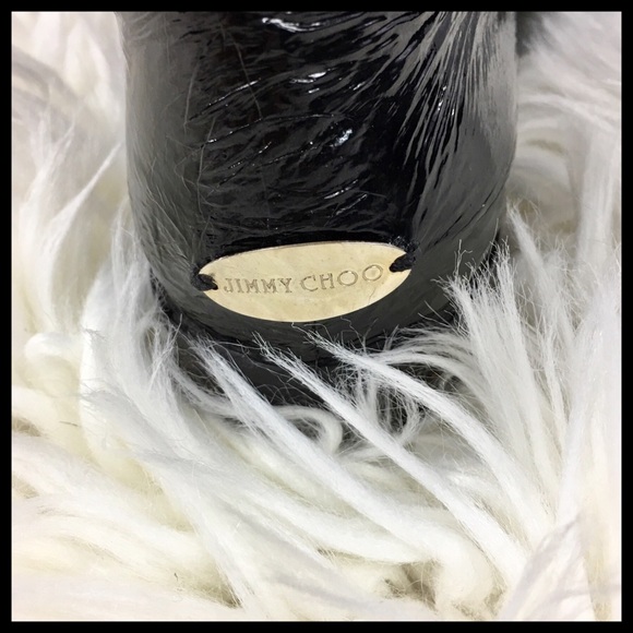 Jimmy Choo Black Crinkled Patent Leather Boots 6 - Picture 6 of 7